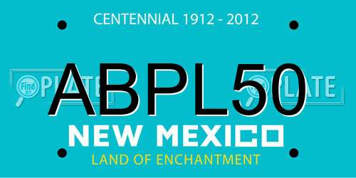 ABPL50 New Mexico License Plate