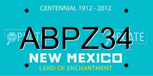 ABPZ34 New Mexico License Plate