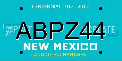 ABPZ44 New Mexico License Plate