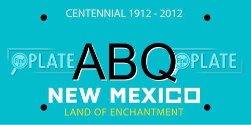 ABQ New Mexico License Plate