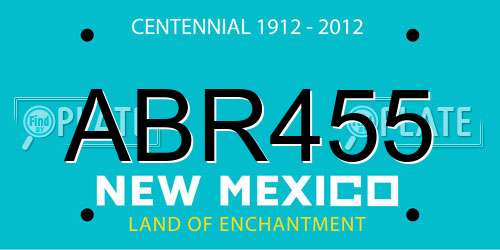 ABR455 New Mexico License Plate