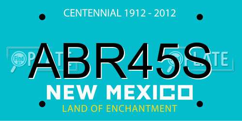 ABR45S New Mexico License Plate