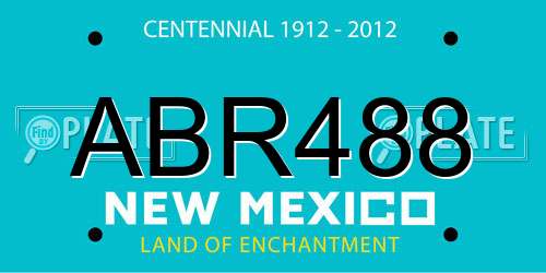 ABR488 New Mexico License Plate