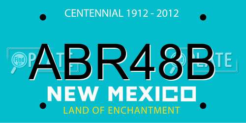 ABR48B New Mexico License Plate