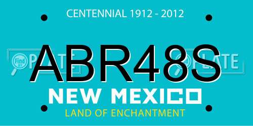 ABR48S New Mexico License Plate