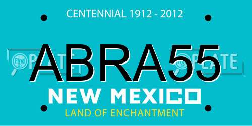 ABRA55 New Mexico License Plate
