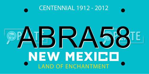 ABRA58 New Mexico License Plate