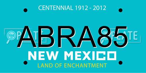 ABRA85 New Mexico License Plate
