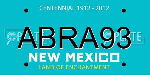 ABRA93 New Mexico License Plate