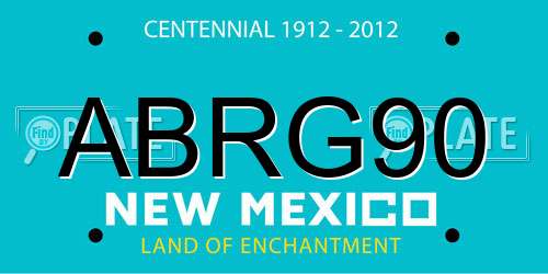 ABRG90 New Mexico License Plate