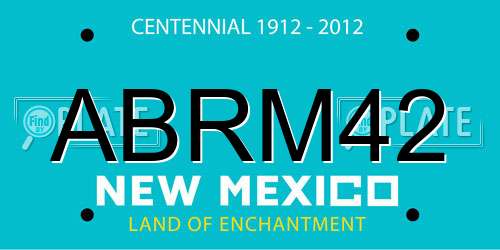 ABRM42 New Mexico License Plate