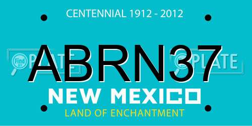 ABRN37 New Mexico License Plate