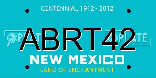 ABRT42 New Mexico License Plate
