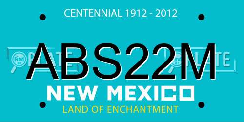 ABS22M New Mexico License Plate