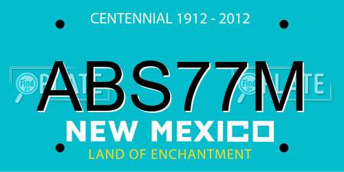 ABS77M New Mexico License Plate