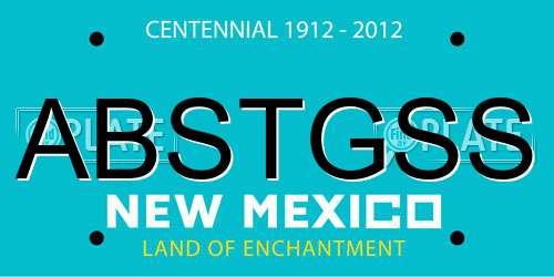 ABSTGSS New Mexico License Plate