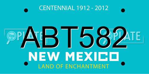 ABT582 New Mexico License Plate