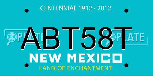 ABT58T New Mexico License Plate