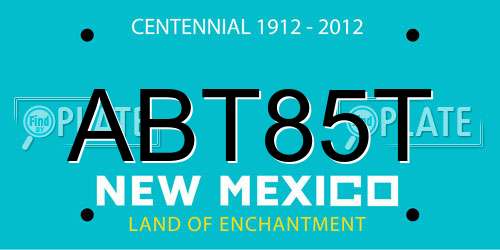 ABT85T New Mexico License Plate