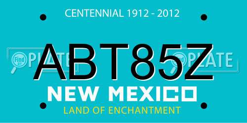 ABT85Z New Mexico License Plate