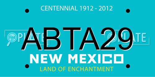 ABTA29 New Mexico License Plate