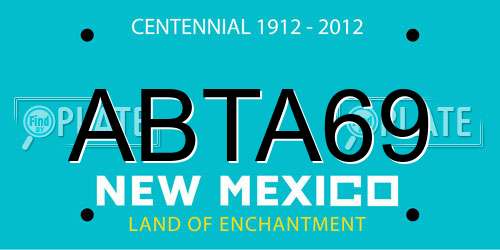 ABTA69 New Mexico License Plate