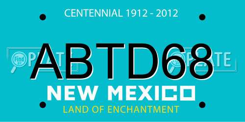 ABTD68 New Mexico License Plate