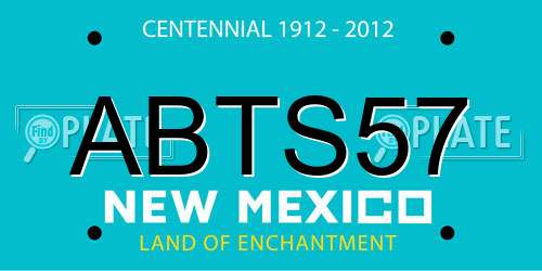 ABTS57 New Mexico License Plate
