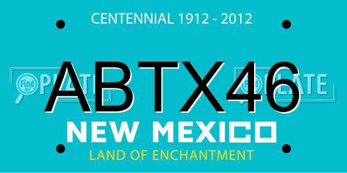 ABTX46 New Mexico License Plate
