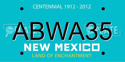 ABWA35 New Mexico License Plate