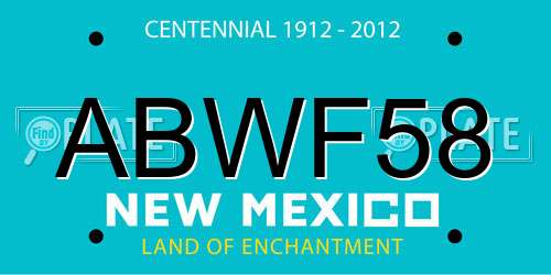 ABWF58 New Mexico License Plate