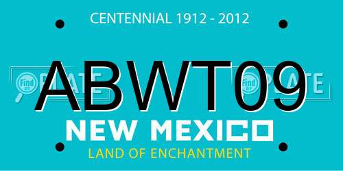 ABWT09 New Mexico License Plate