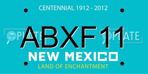 ABXF11 New Mexico License Plate