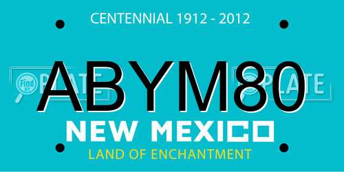 ABYM80 New Mexico License Plate