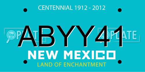 ABYY41 New Mexico License Plate