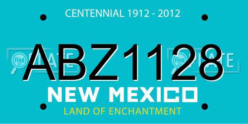 ABZ1128 New Mexico License Plate
