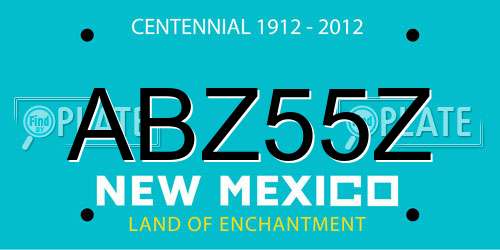 ABZ55Z New Mexico License Plate