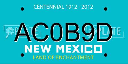 AC0B9D New Mexico License Plate