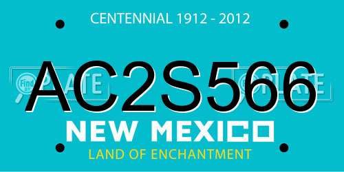 AC2S566 New Mexico License Plate