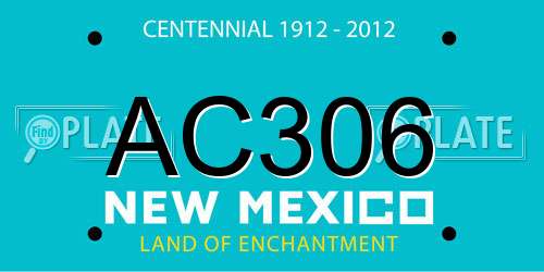 AC306 New Mexico License Plate