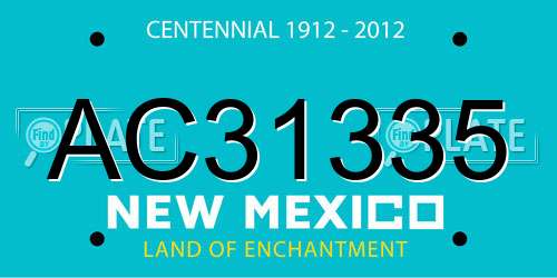 AC31335 New Mexico License Plate