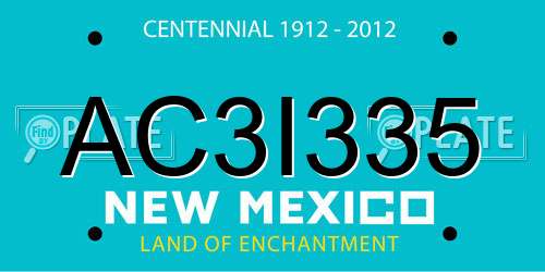 AC3I335 New Mexico License Plate