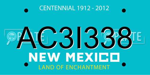 AC3I338 New Mexico License Plate