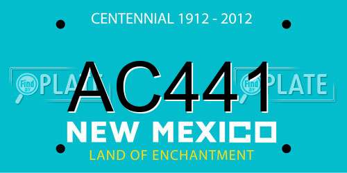 AC441 New Mexico License Plate