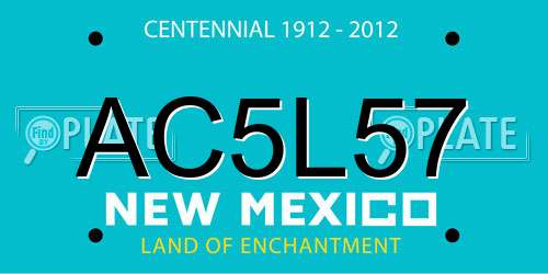 AC5L57 New Mexico License Plate