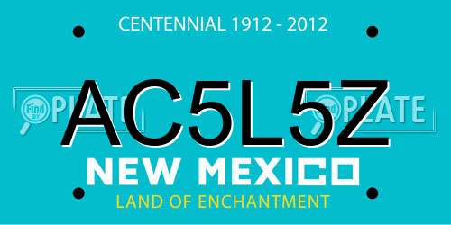 AC5L5Z New Mexico License Plate