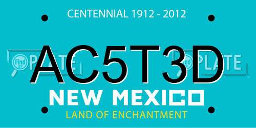 AC5T3D New Mexico License Plate