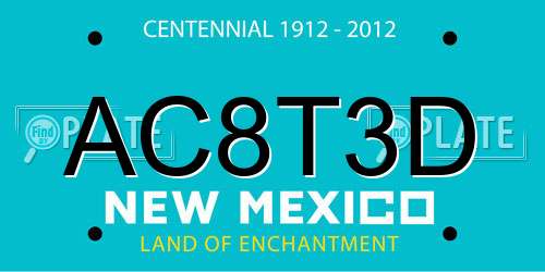AC8T3D New Mexico License Plate