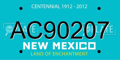 AC90207 New Mexico License Plate