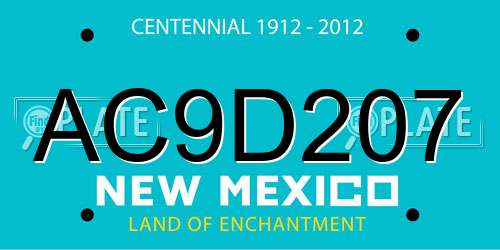 AC9D207 New Mexico License Plate